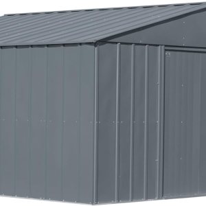 Arrow Classic Cobertizo de metal, 14 x 12, carbón Arrow Classic Cobertizo de metal, 14 x 12, carbón