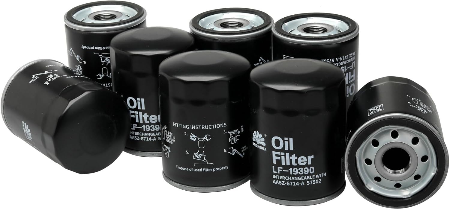 8 filtros de aceite BAIZHIHUA 19390 de alta calidad que reemplazan a AA5Z-6714-A, 57502XP, FL-500S se adapta a BuickCadillacChevy, GMC Ford Edge,