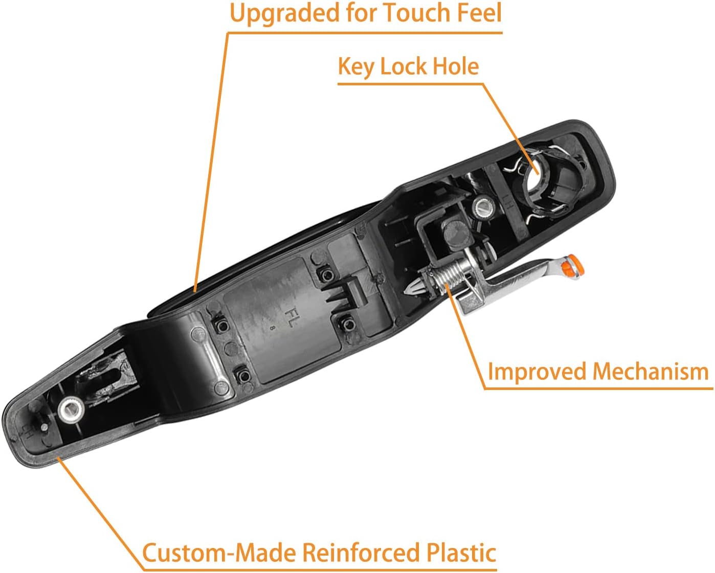 Juego de manijas de puerta exterior, compatible con Chevy Silverado Suburban Tahoe Avalanche 2007-2013, GMC Sierra Yukon, Cadillac Escalade, negro
