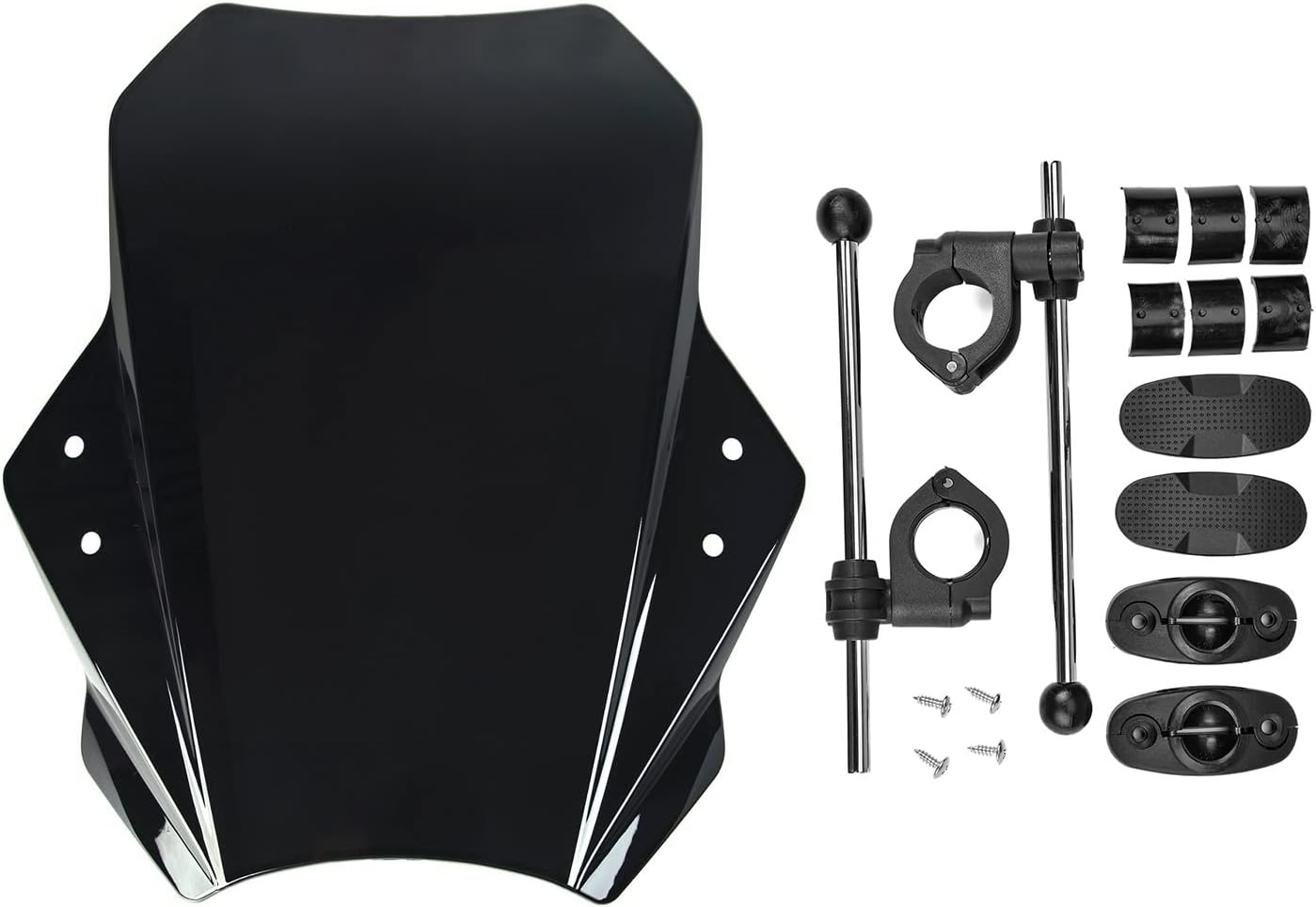 KemtAt Compatible con Royal Enfield BulletMeteorClassic 350 500 Interceptor 650 Himalayan 411 400 Cubiertas de deflector de parabrisas (color  gris)