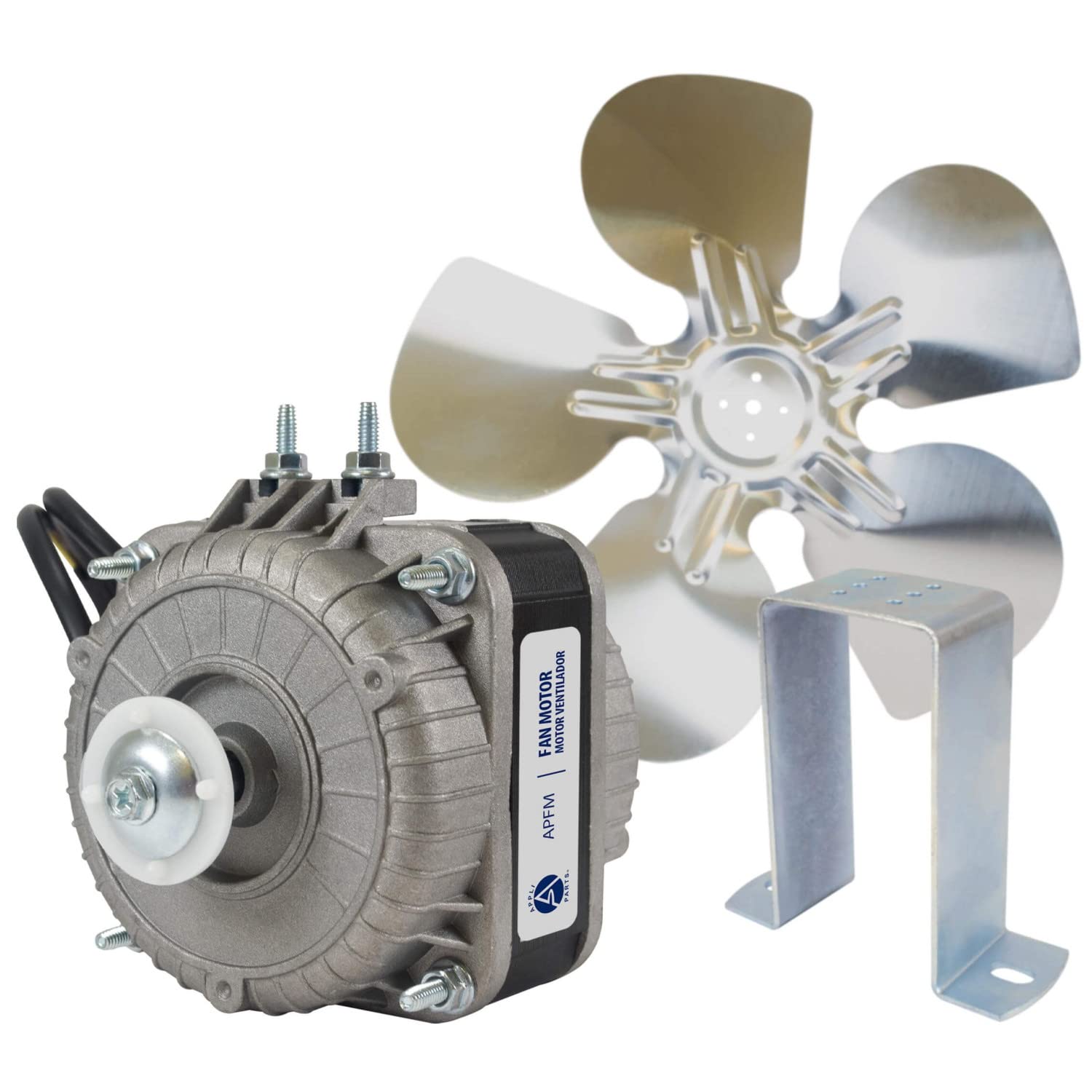 Appli Parts APFM-341E – Motor de condensador y evaporador de refrigeración de 34 W, 115 V, 60 Hz, 1,5 A, 1450 rpm, incluye base y ventilador de