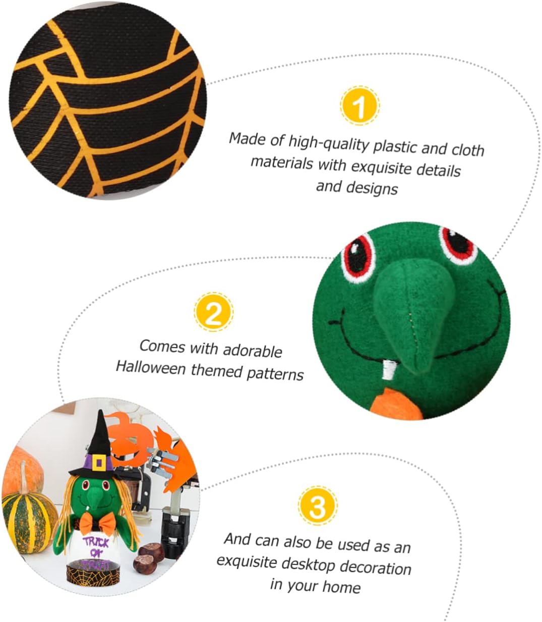 UPKOCH Tarro de caramelo de Halloween transparente para tartas, contenedor de galletas, decoración de mostrador, soporte de plástico para fiestas,