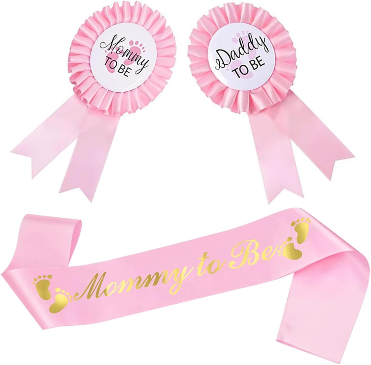 3 paquetes de decoraciones para baby shower, banda para mamá y papá para ser mamá y papá para fiesta de baby shower, celebración de género, regalos