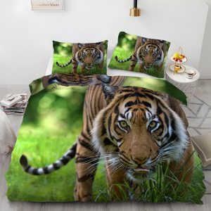 Tiger Dark Green Duvet Cover Full Animal Print Bedding Sets Full Soft Microfiber Comforter Cover and 2 Pillow Shams 20″X26″, Bed Set Duvet Covers Tiger Dark Green Duvet Cover Full Animal Print Bedding Sets Full Soft Microfiber Comforter Cover and 2 Pillow Shams 20″X26″, Bed Set Duvet Covers