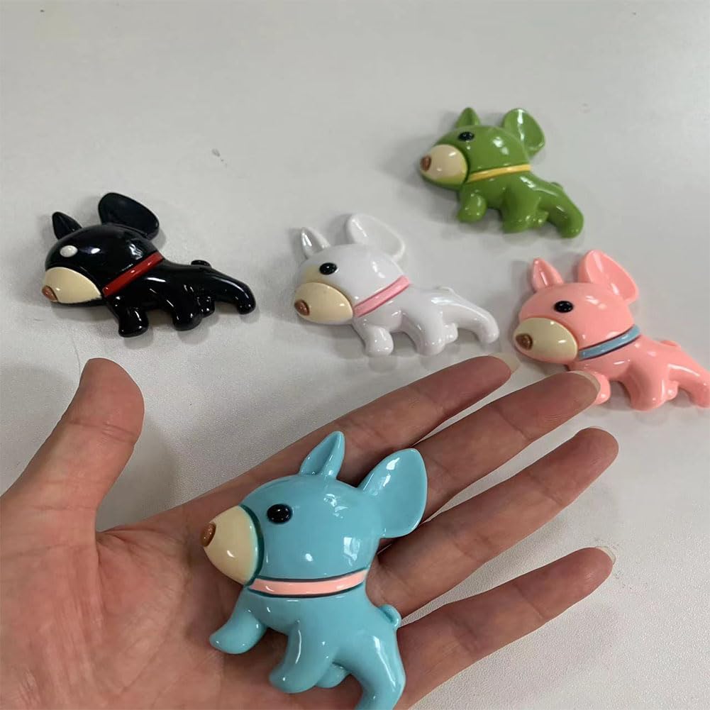Lurtwais 5 calcomanías magnéticas para nevera con diseño de perro, diseño de animales de dibujos animados, para el hogar, cocina, oficina, pizarra