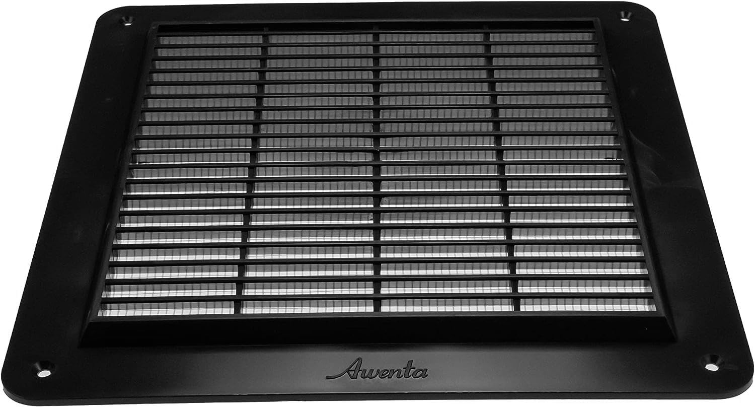 Vent Systems 10 x 10 pulgadas – Cubierta de ventilación de aire – Negro – Rejilla de ventilación de aire – Cubierta de parrilla – Pantalla de