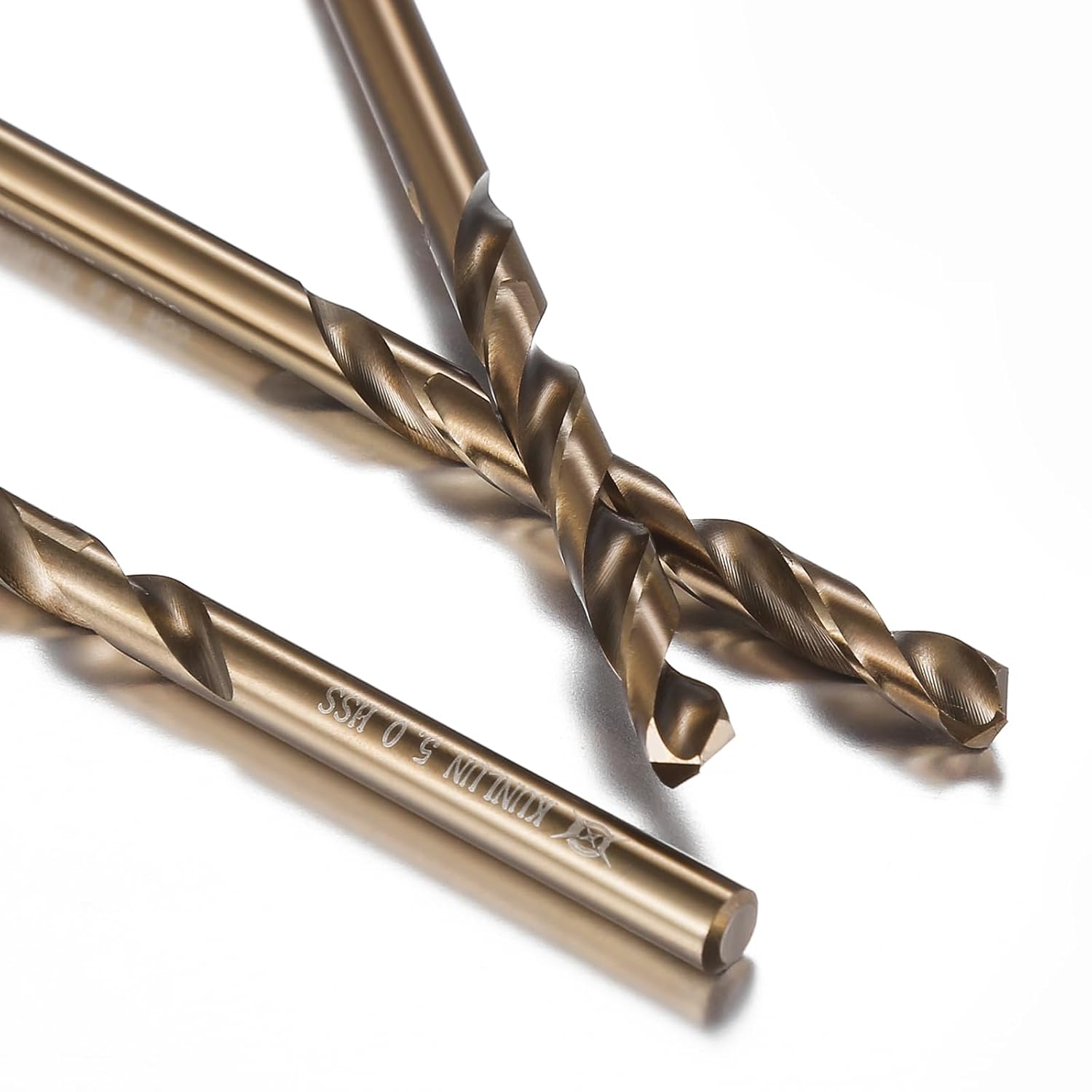 Broca de cobalto de 18 pulgadas (10 unidades), juego de brocas de metal M35 HSS para madera, metal duro, acero inoxidable, acero cobalto M35