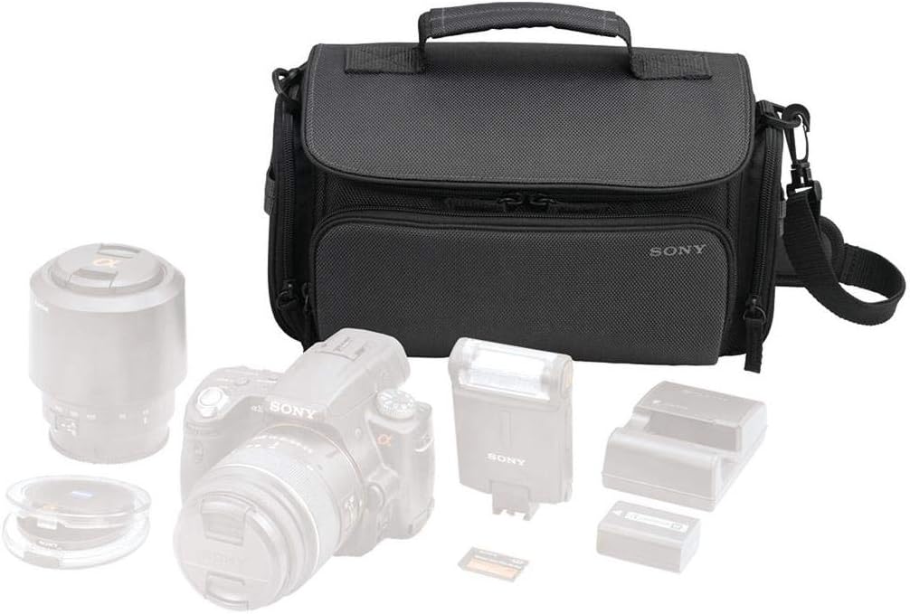 Sony LCS-U30 – Funda de transporte suave para videocámara, color negro, grande