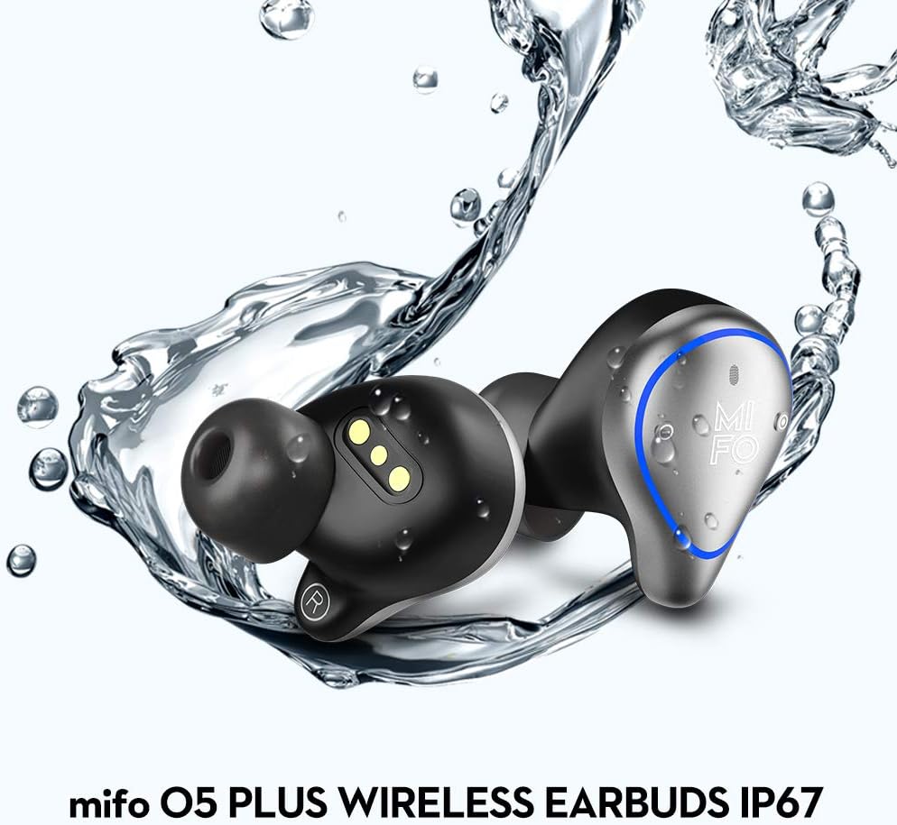 MIFO O5 Plus Gen 2 Versión actualizada 2022 auriculares inalámbricos Bluetooth 5.0 con funda de carga de 2600 mAh, auriculares inalámbricos de