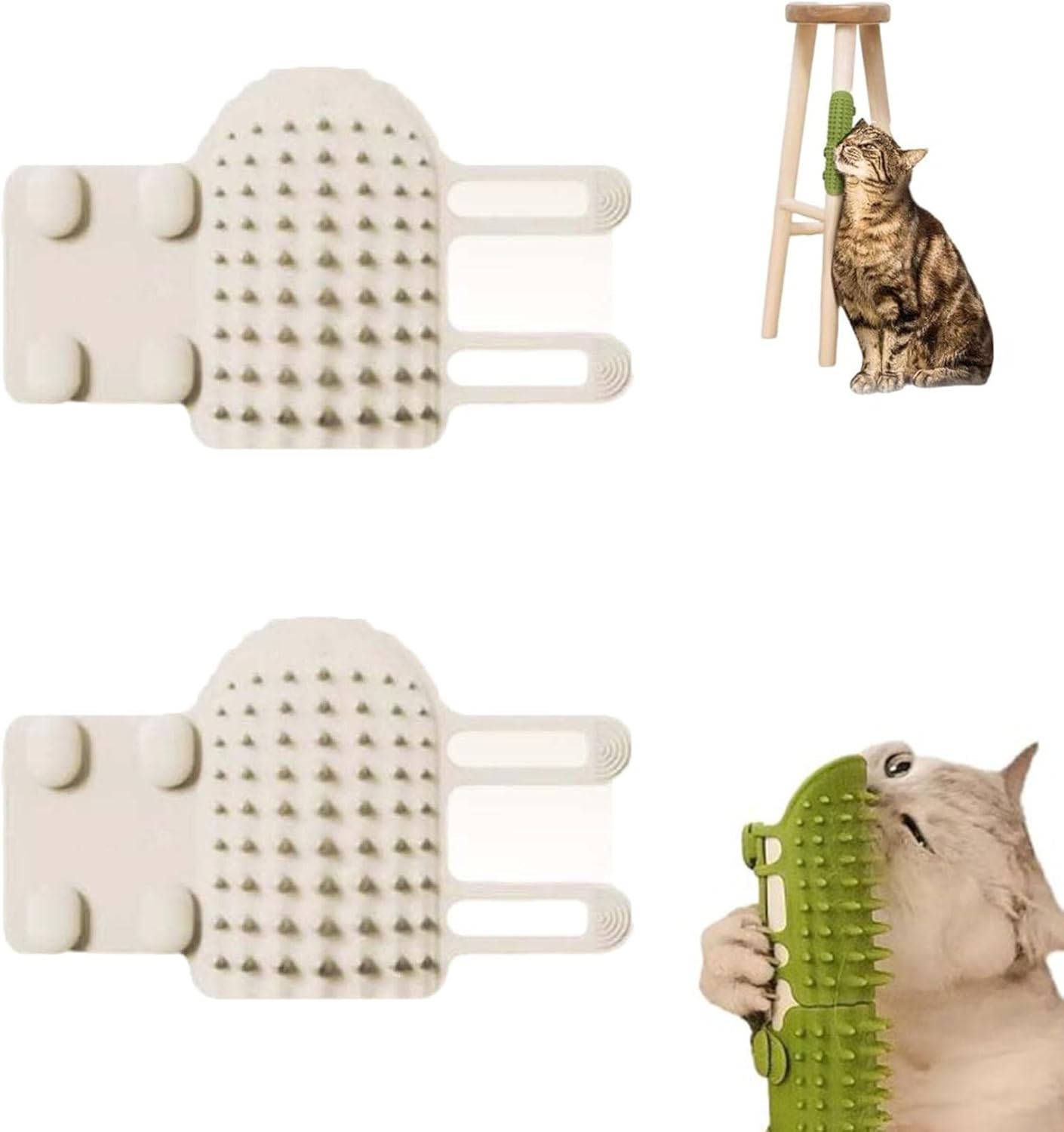 Artefacto de cosquillas para mascotas, cepillo para mascotas con 63 dientes de peine de cabeza redonda, cepillo para rascar esquina de gato, cepillo