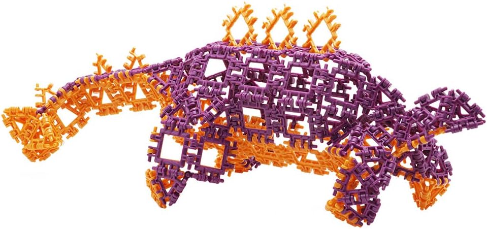 That Hinge Toy – Juego de 150 piezas morado + verde, dinosaurio + más juguete de construcción STEM