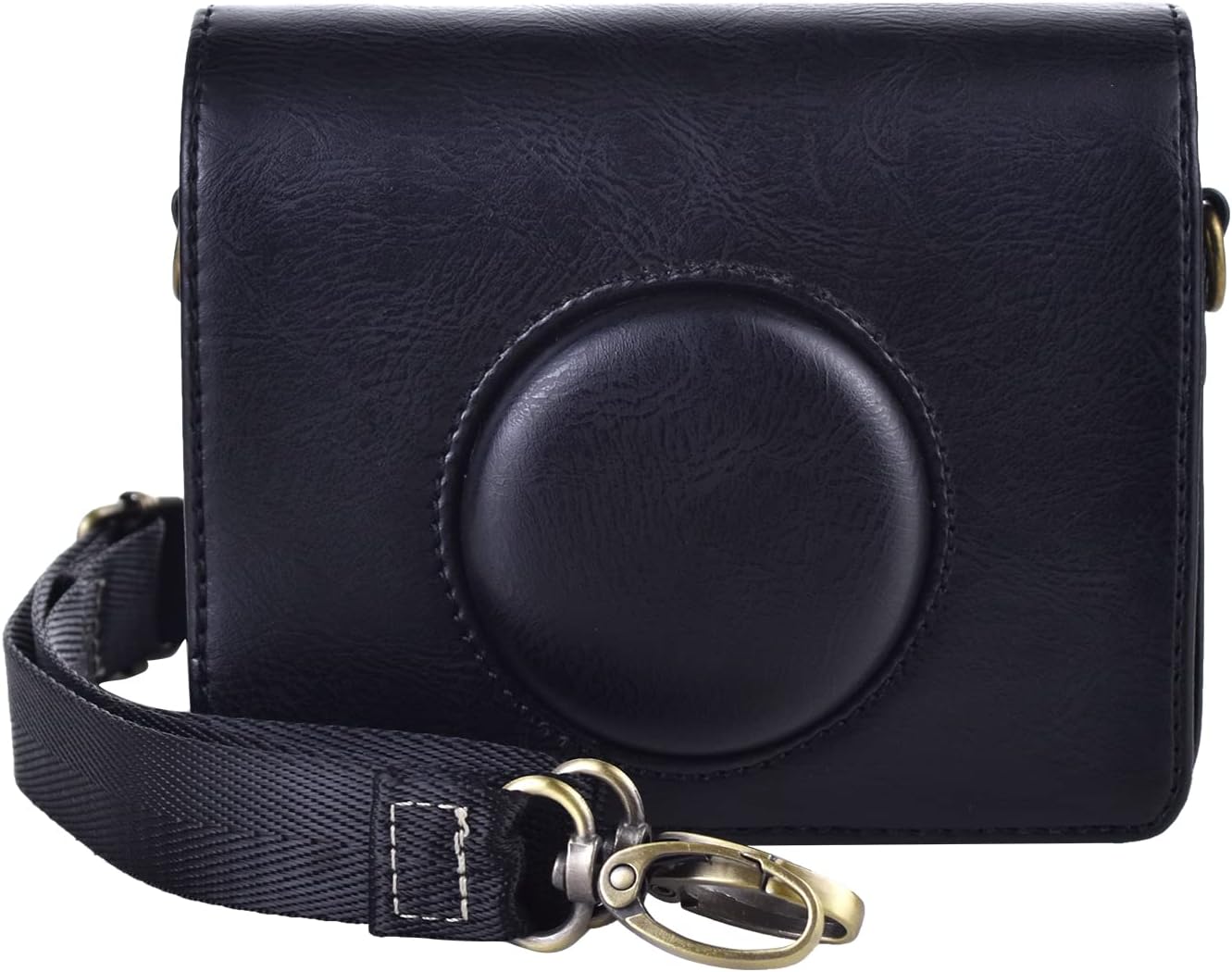 MUZIRI KINOKOO Instax Mini EVO – Funda protectora de piel sintética para cámara Fuji Instax Mini EVOPolaroid Mini EVO, con correa ajustable para el
