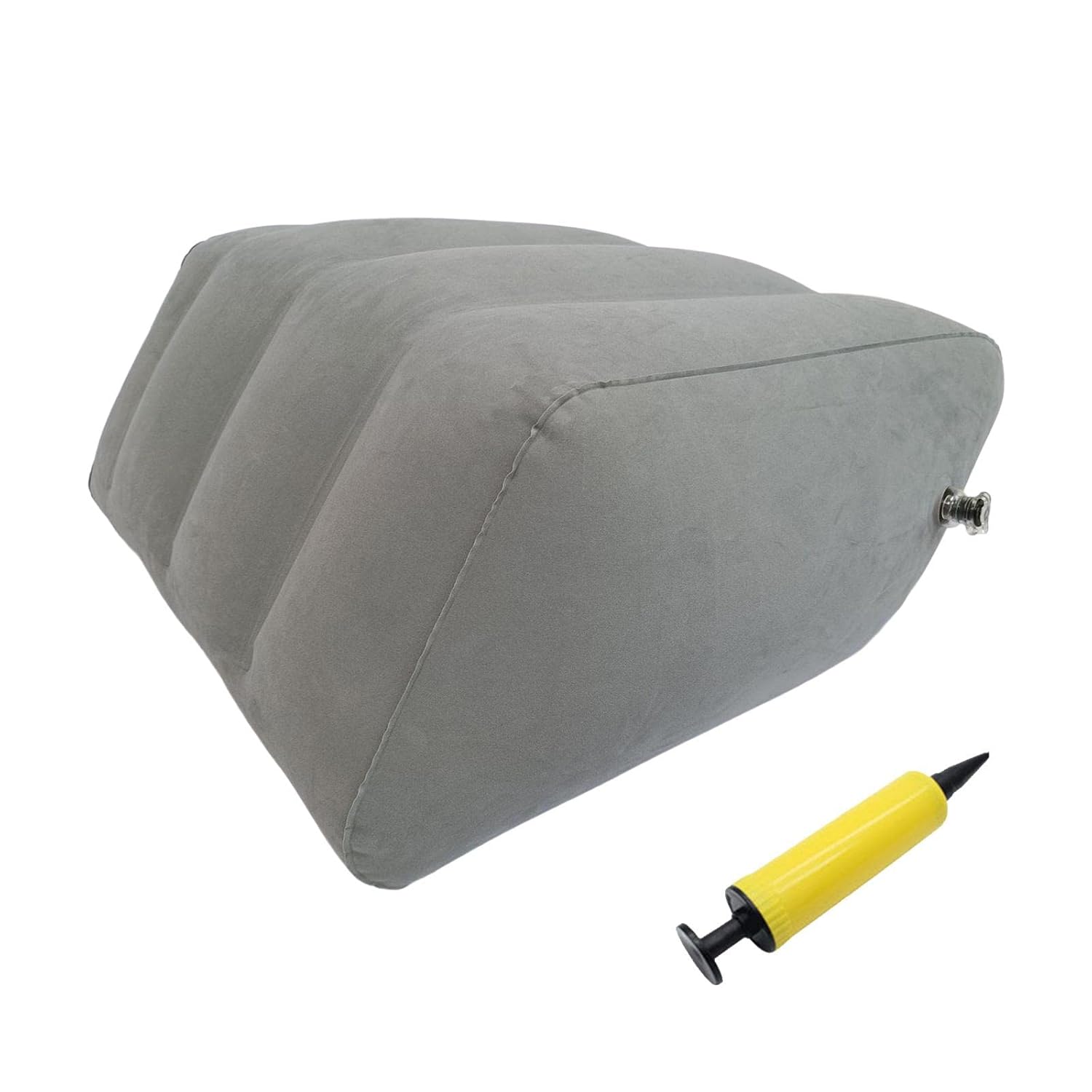 Fonowx Almohada inflable para piernas Almohada de elevación de piernas Fácil de inflar Almohada de cuña de rodilla de viaje Almohada de cuña