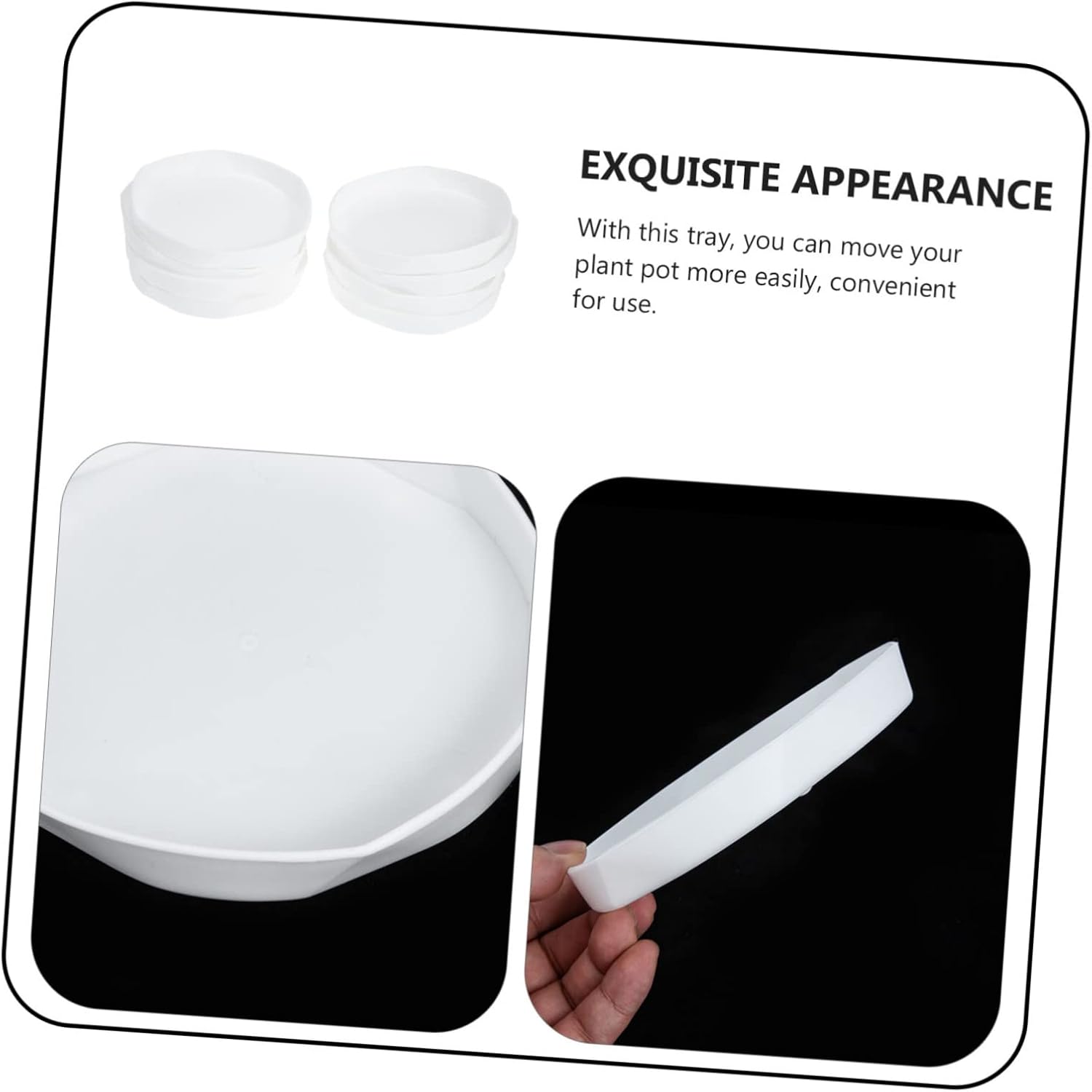 Yardwe 32 Pcs Plastic Plant Tray Plant Drip Tray Plant Pot Trays Round Succulent Saucer Flower Pot Saucer Seasoning Dipping Bowl Cactus Tray