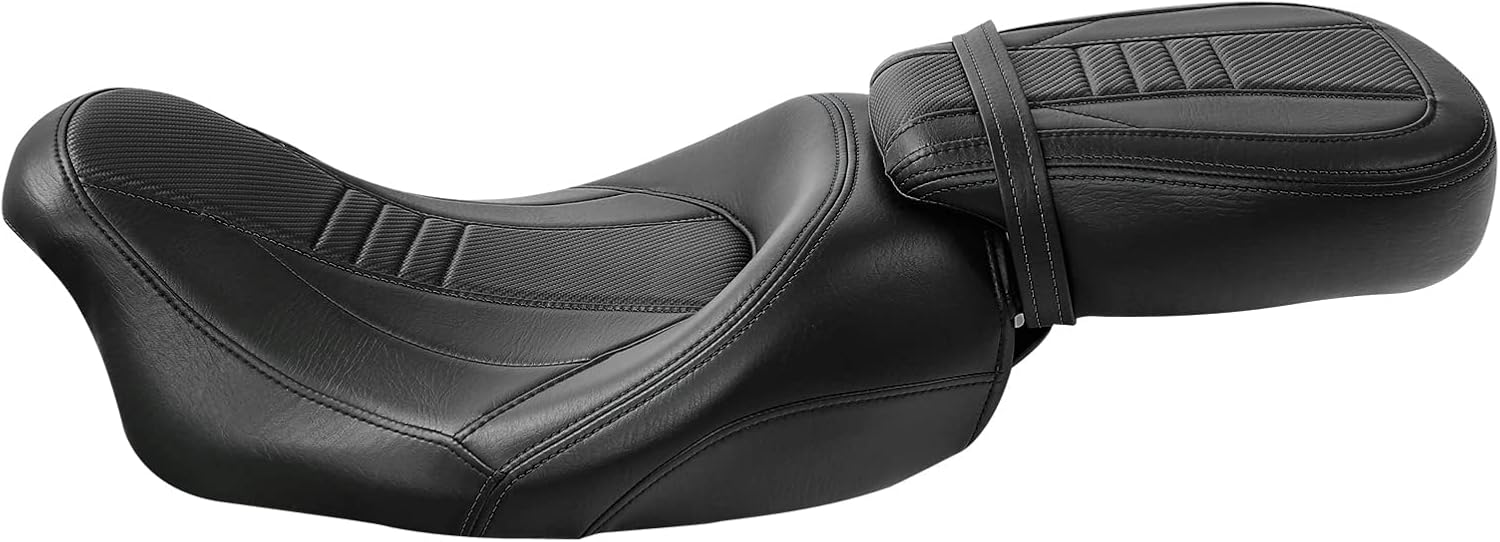 TCT-MT Asiento de cuero de conductor y pasajero para Harley Street Glide Road King 2009-2019 Road Glide CVO Street Glide 2015-2019Street Glide