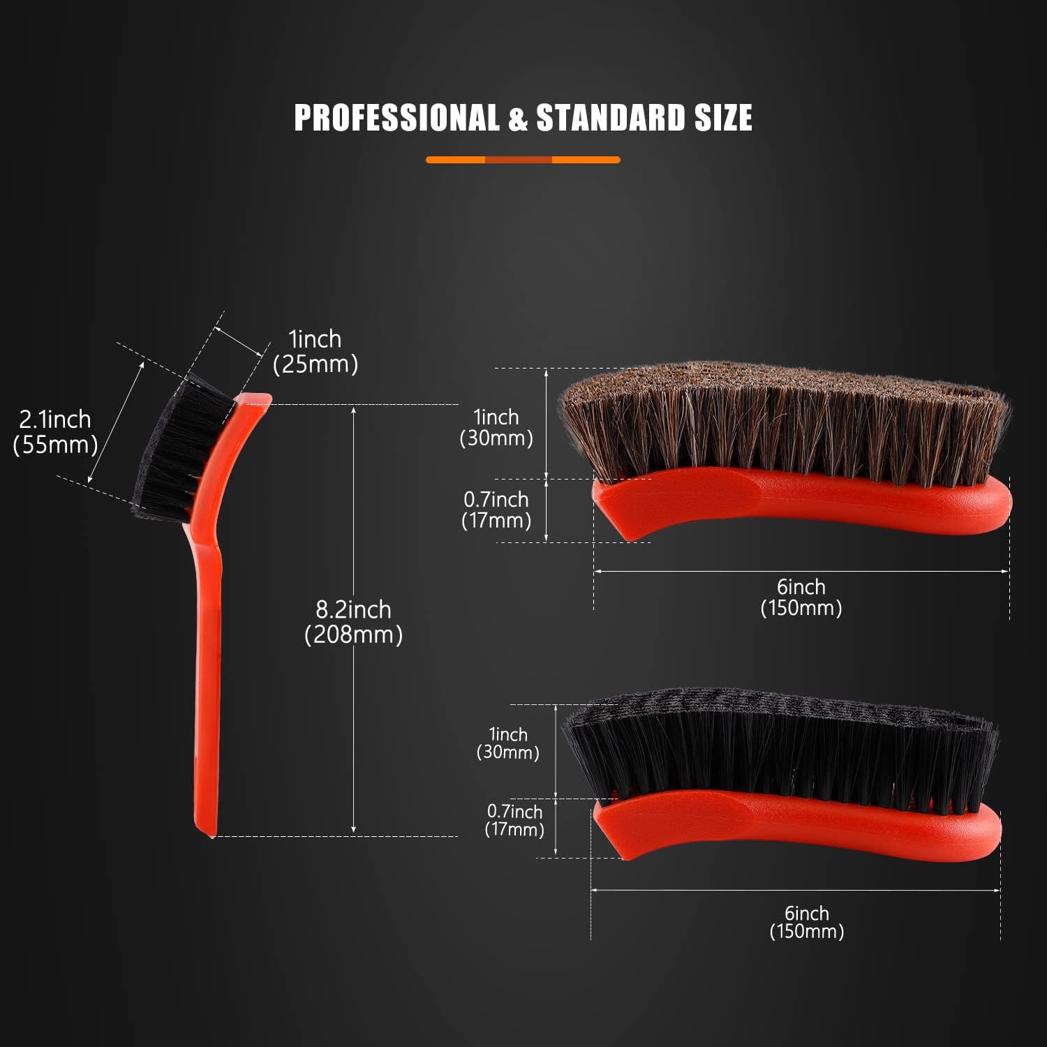SPTA Kit de 4 cepillos para detalles de coche, cepillo interior de cuero y textil, agarre cómodo y limpieza sin arañazos para salpicadero de coche,