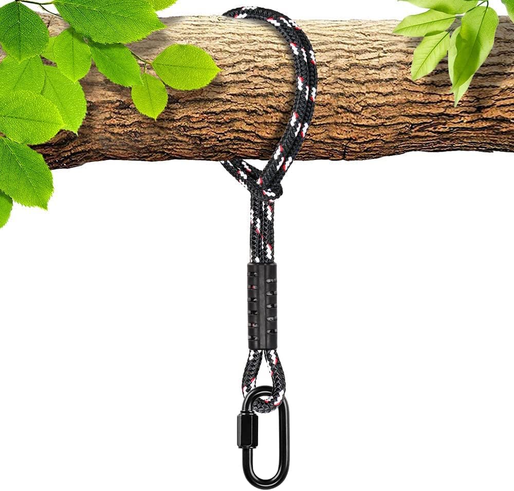 BeneLabel Cuerda de columpio de árbol, correa para colgar hamaca de árbol, mosquetón resistente, para interiores y exteriores, juego de accesorios