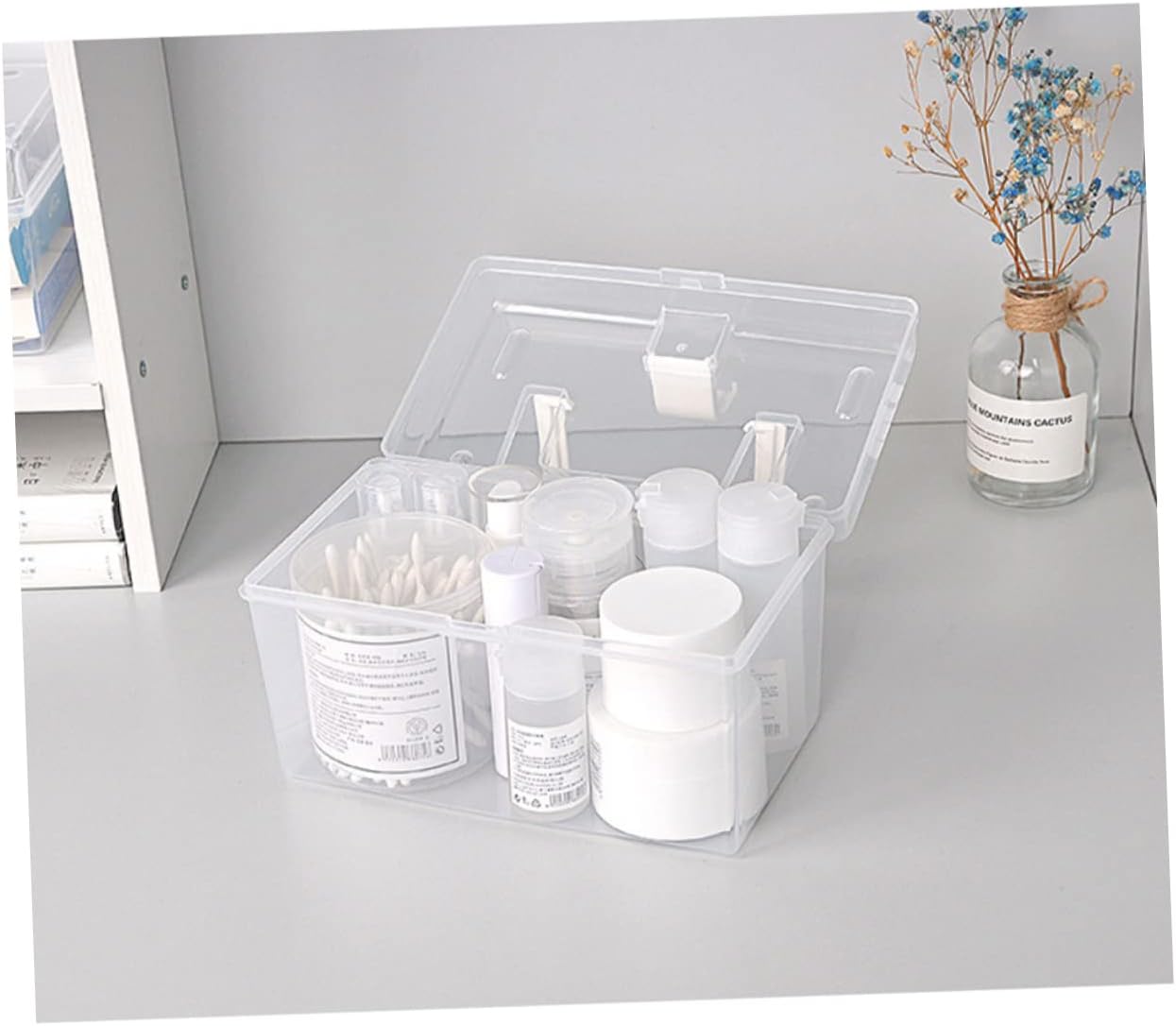 TIDTALEO Caja Mini Caja de Medicina Cajas de Almacenamiento de Plástico Contenedor Transparente Caja de Medicamentos Recipiente de Primeros Auxilios