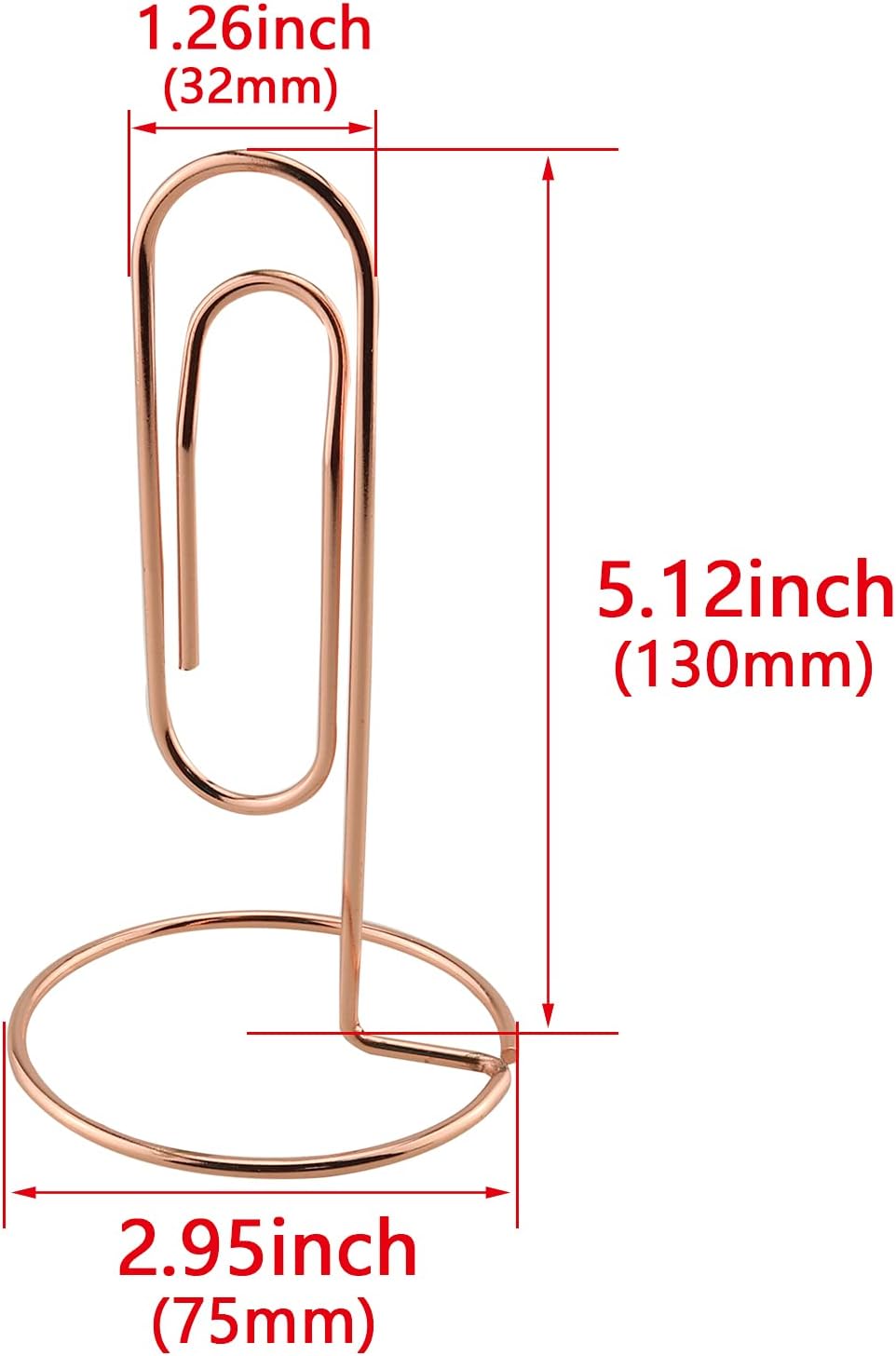 HJGarden 1 soporte para notas de estudio de oficina, clip de escritorio, soporte para notas, clip de papel, organizador de notas (oro rosa)