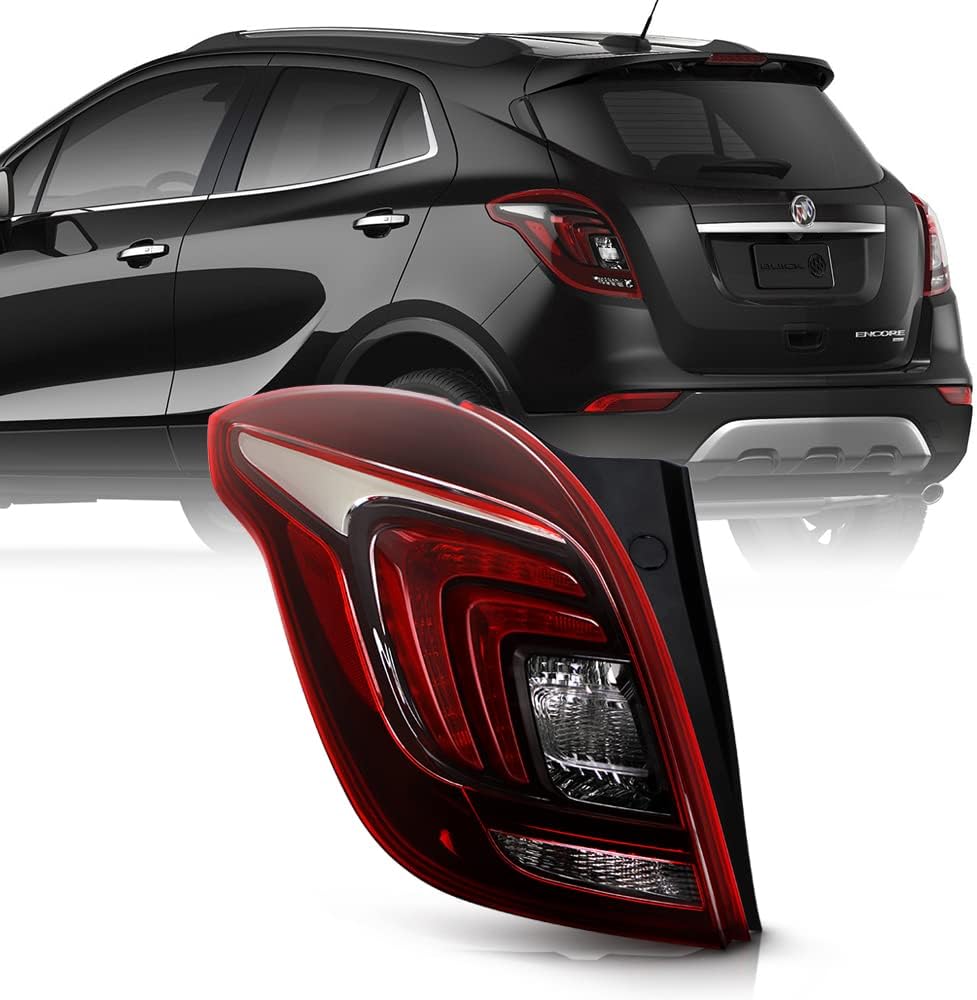 ACANII – Para 2017-2022 Buick Encore Rojo Claro OE Estilo de Fábrica LED Luz Trasera Lámpara de Freno Reemplazo Lado Izquierdo del Conductor