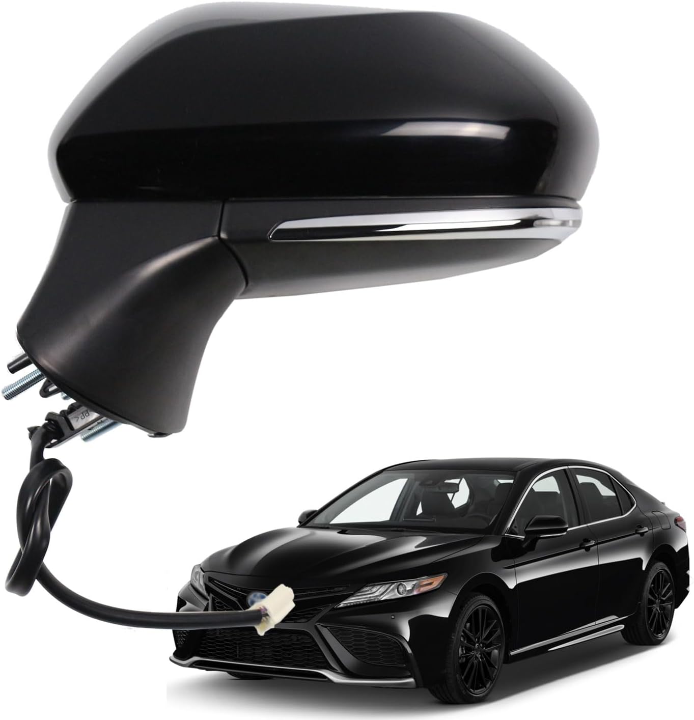 Marretoo Conjunto de espejo retrovisor lateral para Toyota Camry lado del conductor 2018 2019 2020 2021 2022 2023  Potencia  Calefacción  Señal de
