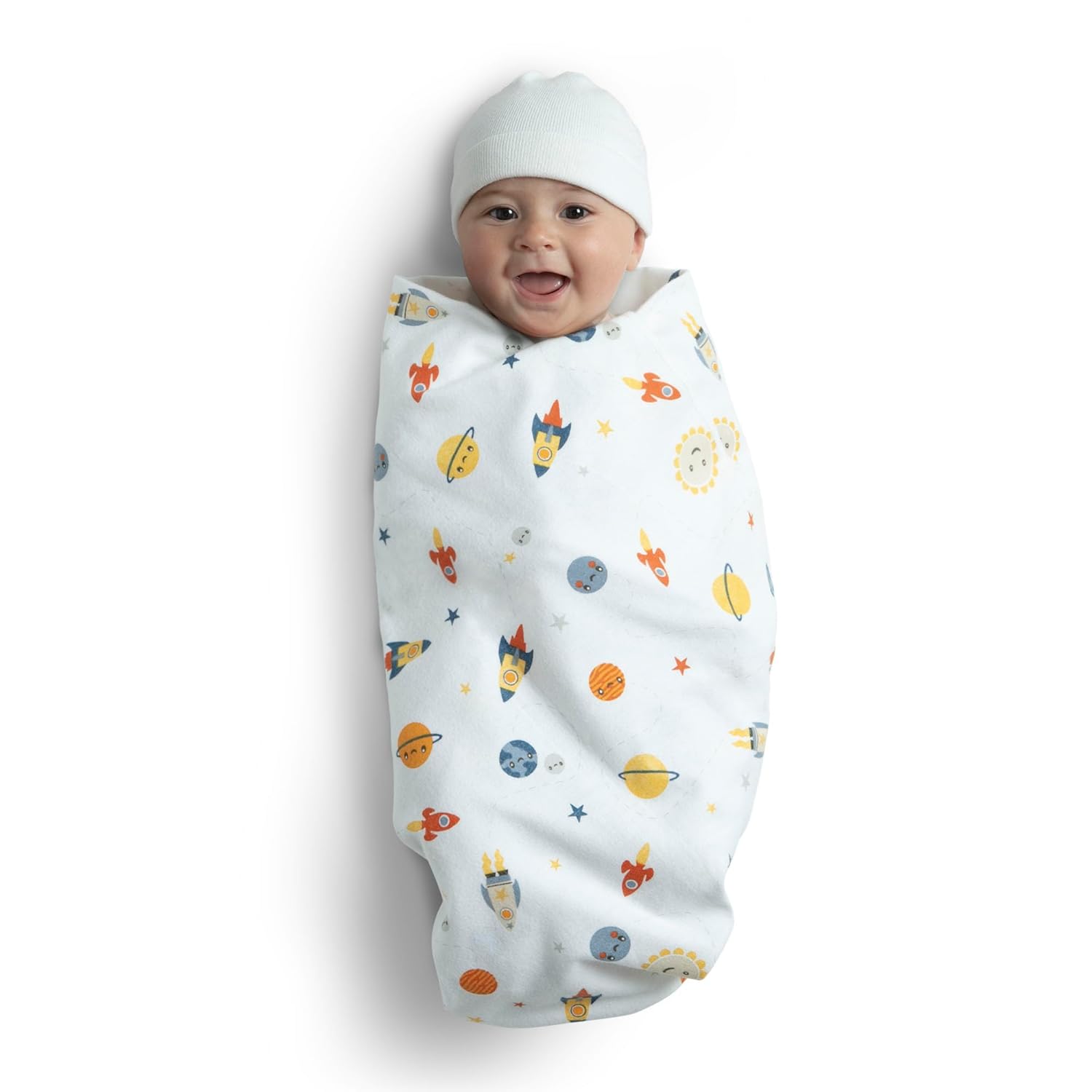 Delta Children Mantas de franela 100% algodón para niñas y niños, 30 x 30 pulgadas (paquete de 2), exploración espacial