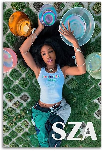 SZA – Póster musical con portada de álbum, impresión limitada de rapero, lienzo, arte de pared, estética, para adolescentes y niñas, decoración de