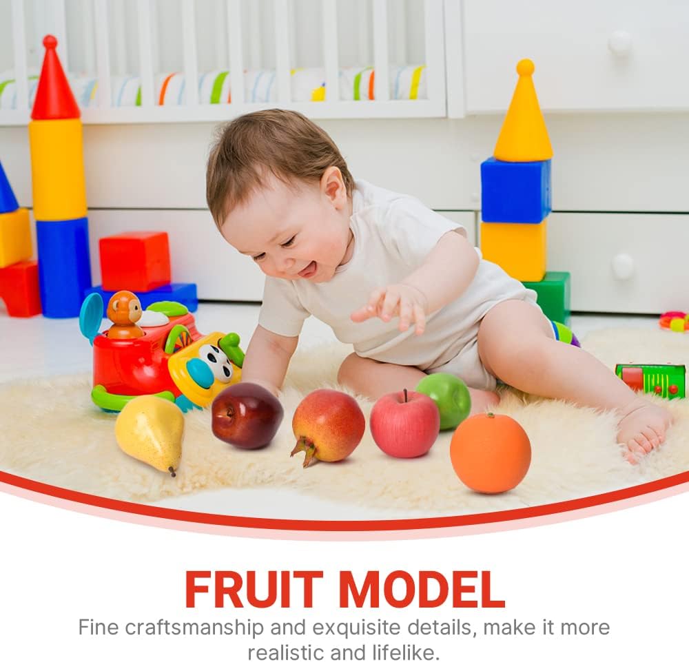 Paquete de frutas artificiales, frutas falsas para decoración del hogar, juego de frutas de imitación para decoración de mesa de cocina del hogar,