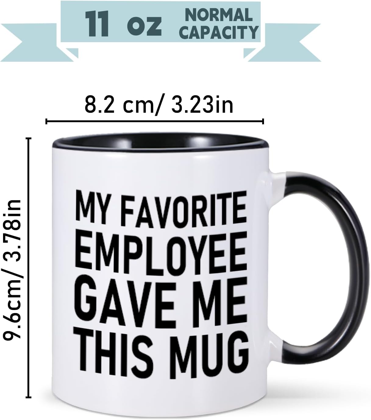 Employee Gave Me This – Taza de café personalizada con texto fotográfico, divertida taza de café de jefe para mujeres y hombres, regalos