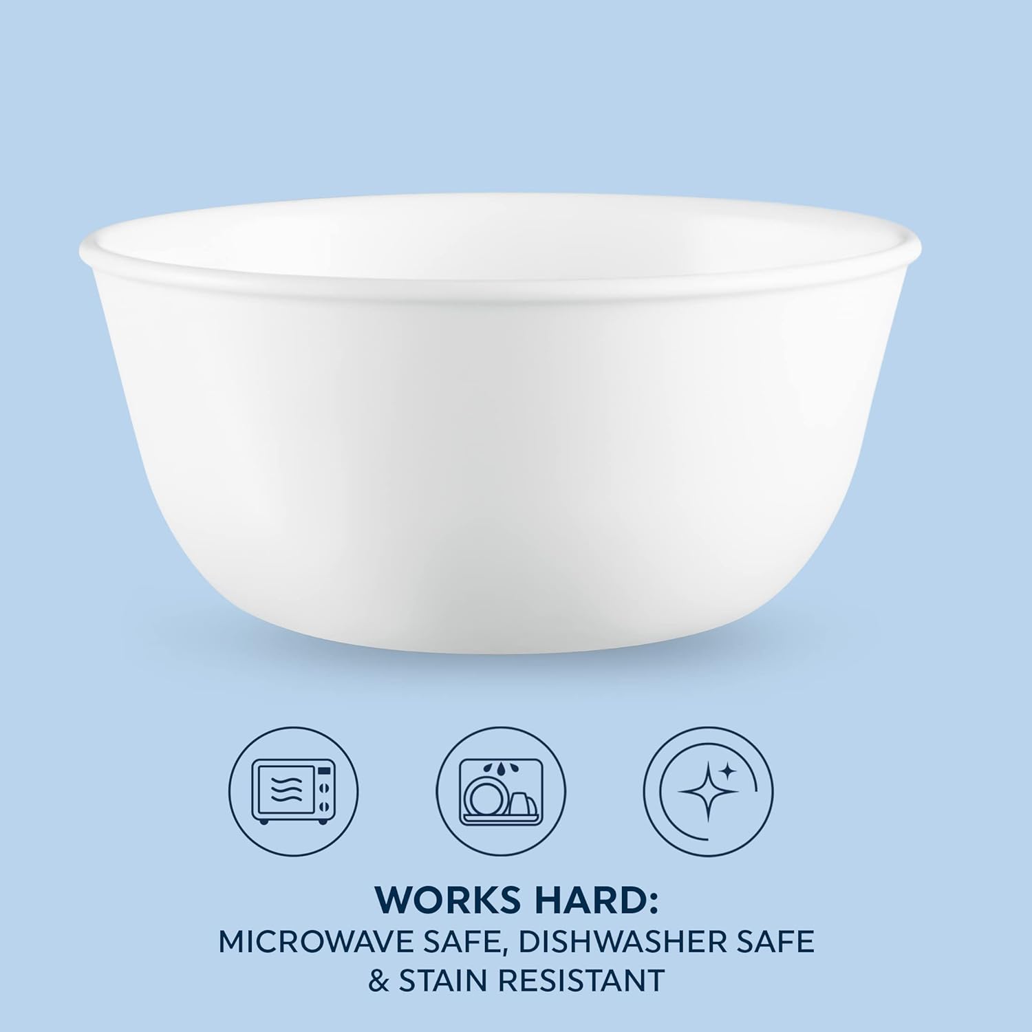 Juego de vajilla de 18 piezas de Corelle Vitrelle para 6 personas, triple capa de vidrio, resistente a las astillas, y Vitrelle de 28 onzas, cuencos