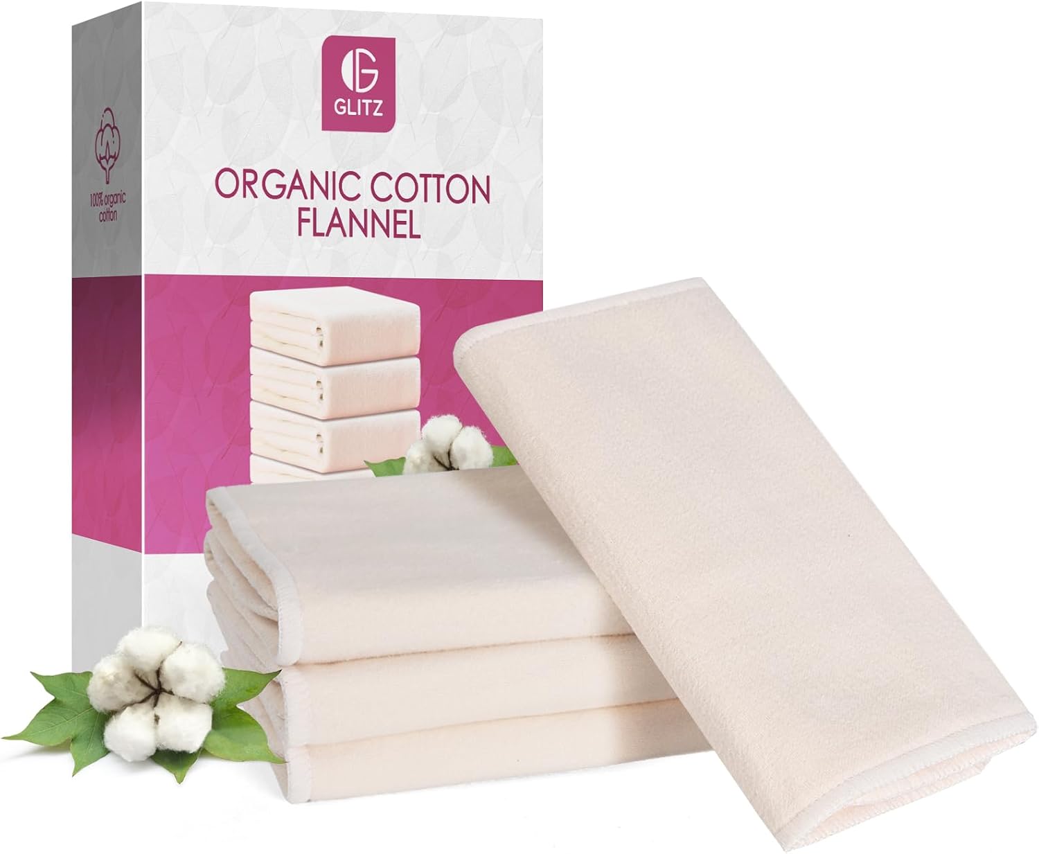 4 unidades de franela de algodón orgánico para aceite de ricino, almohadillas de aceite de ricino reutilizables sin blanquear para hígado, abdomen,