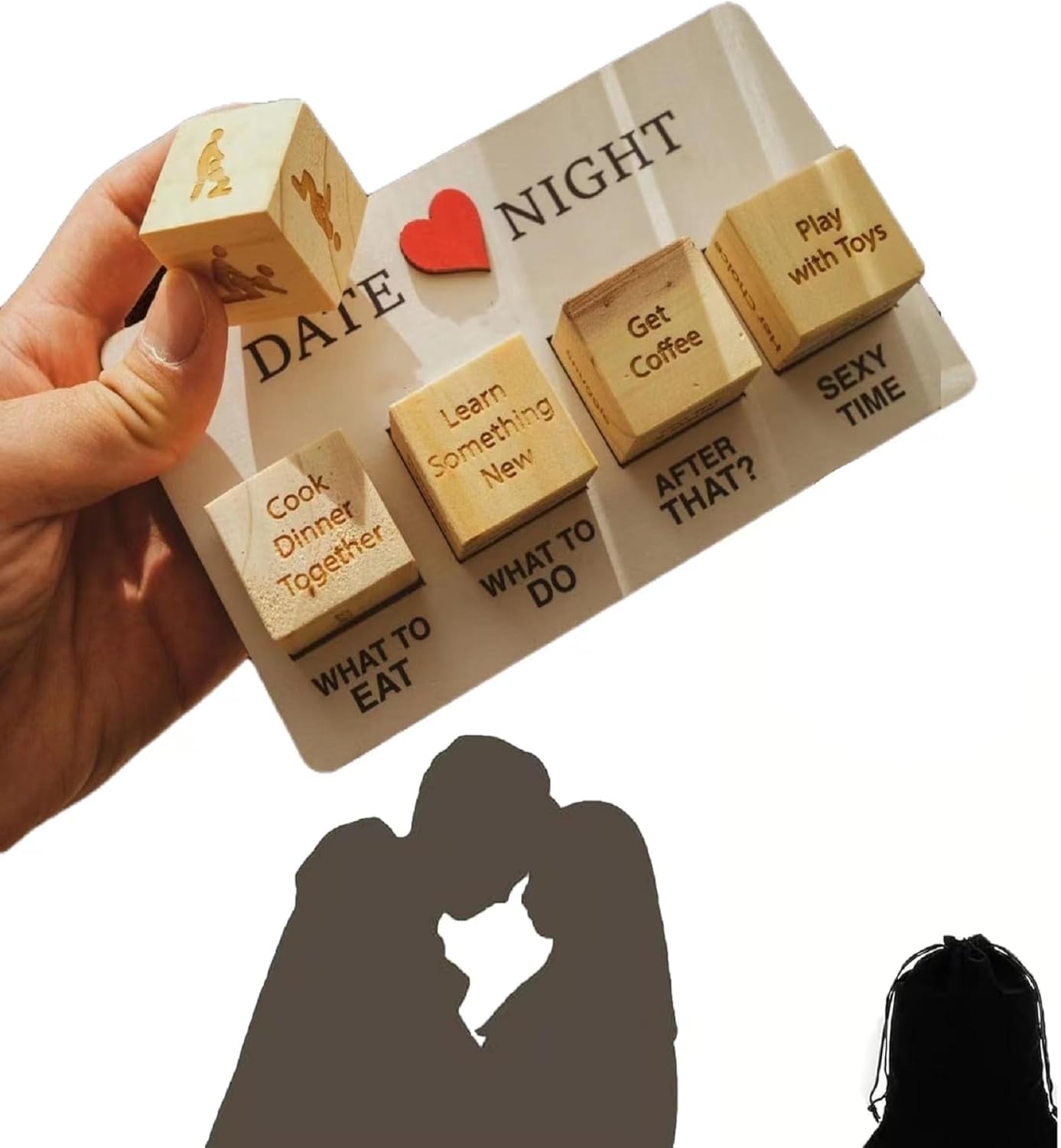 Dados de noche de cita, Juego de dados de ideas para citas nocturnas, Dados de noche de cita después de la edición oscura-Juego de cubo nocturno de