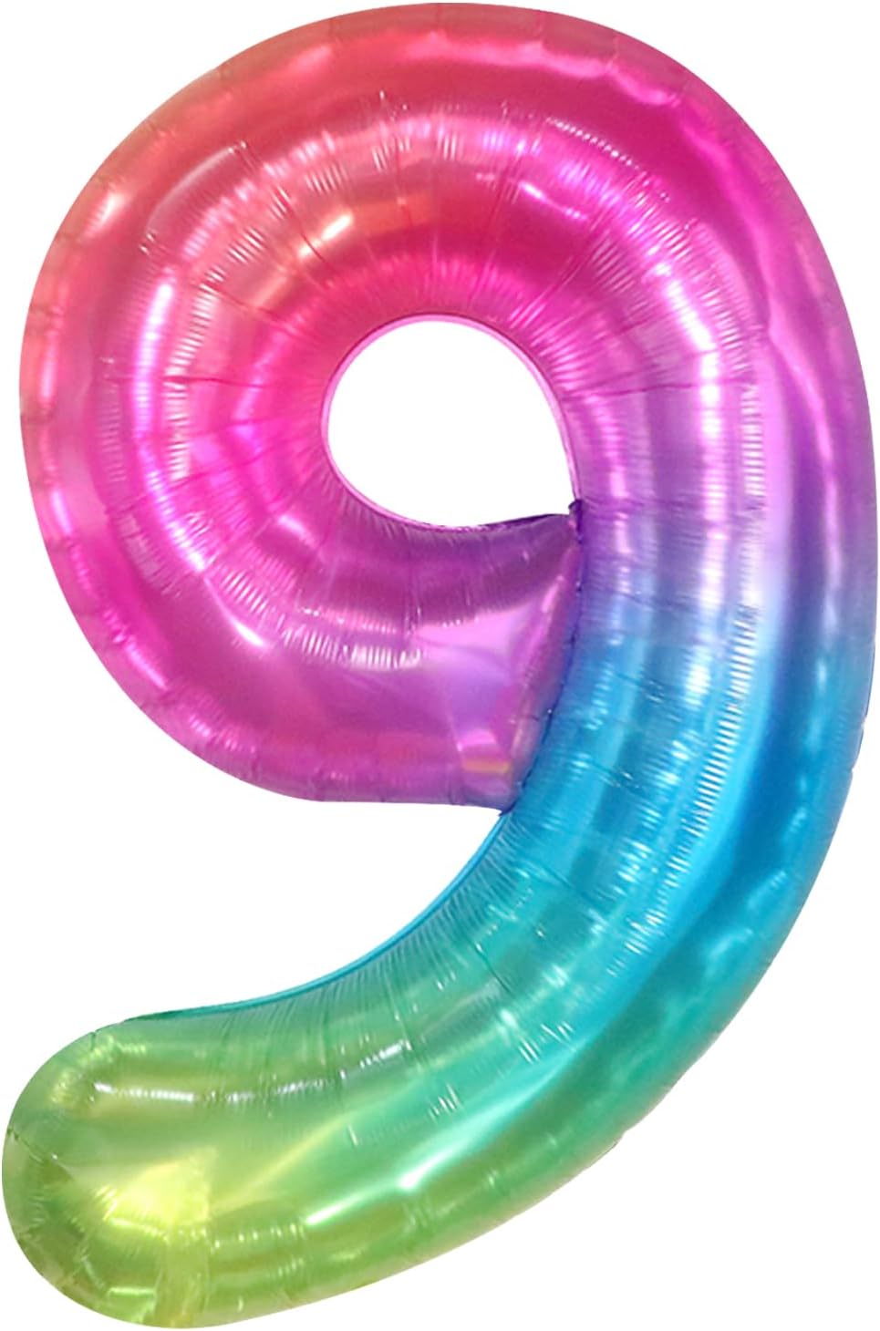KatchOn, Globo gigante arcoíris número 9 de 40 pulgadas, paquete de 5 unidades, para decoraciones de fiesta de patinaje sobre ruedas, globos de 9