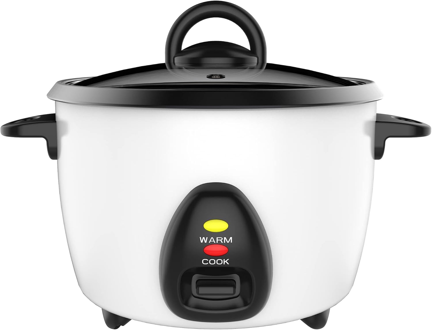 Uniware Arrocera eléctrica con olla de aluminio antiadherente, tapa de vidrio templado, paleta de arroz y taza medidora (5 tazas)