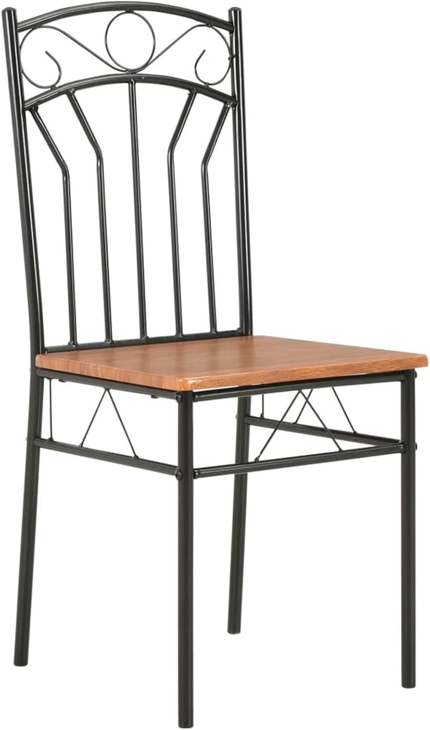 Tidyard 2 Piece Dining Chairs MDF Seat Steel Frame Armless Side Chair for Kitchen, Dining Room, Resturant, Living Room, 15.7 x 18.9 x 33.9 in