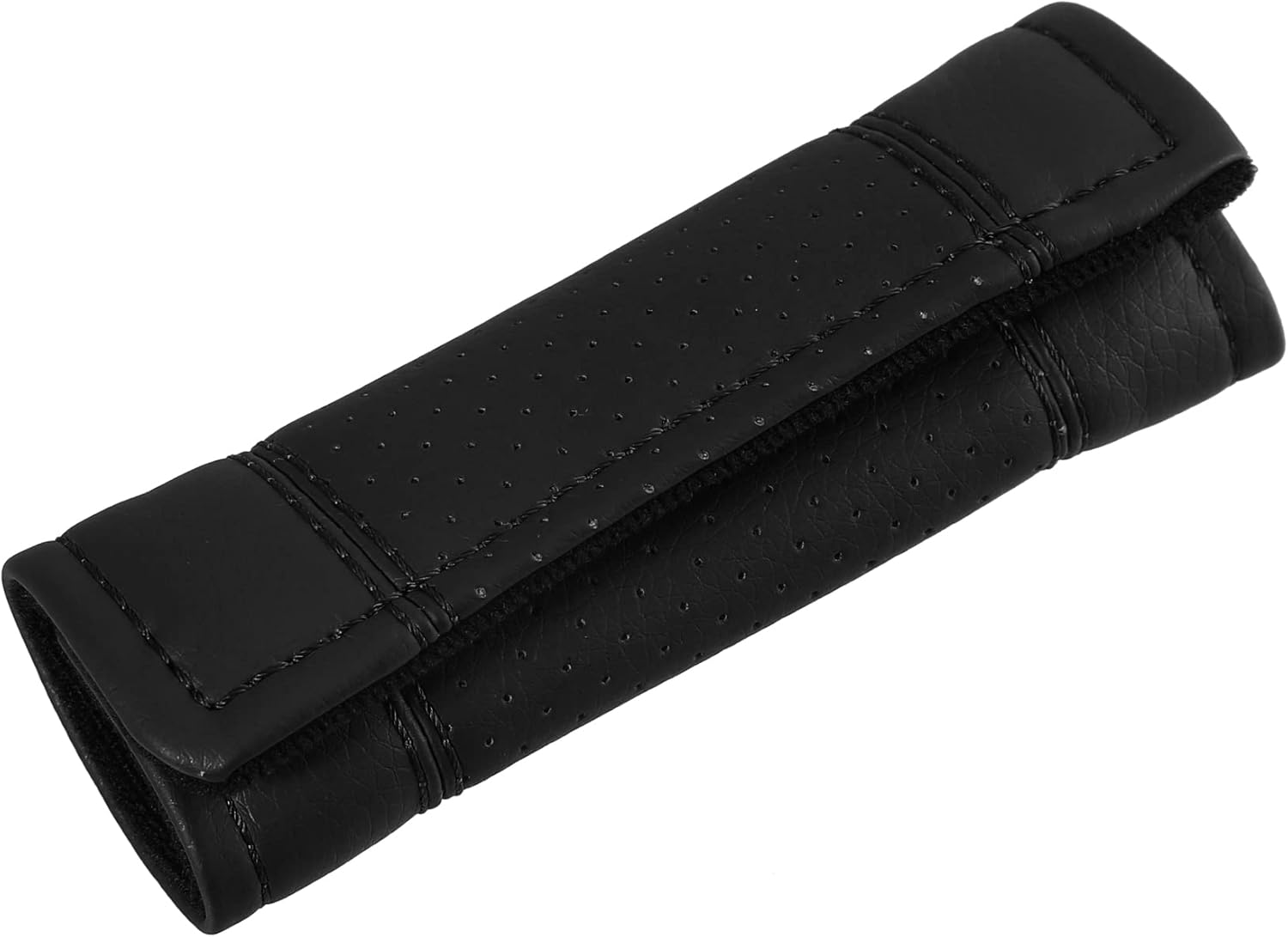 X AUTOHAUX 2 unids Universal Car Accessories Faux Leather Door Handle Cover Soft Car Handle Protector Negro