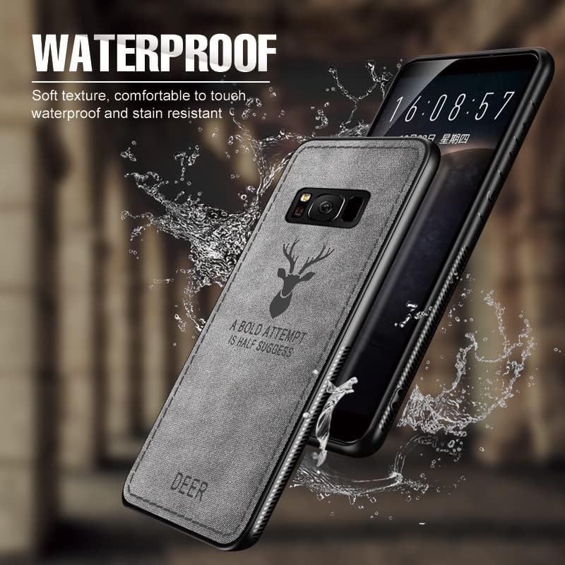Compatible con Xiaomi Redmi Note 10 o Redmi Note 10S Textura suave Patrón de ciervo Tela en relieve Tela TPU Teléfono celular Mobile Basic Back Case
