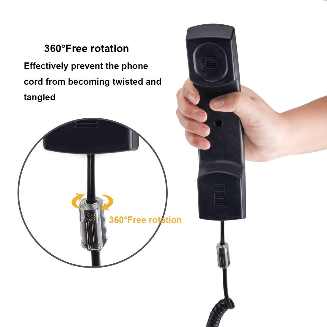 YIENFBEV Desenredador de cable telefónico, desenredador de cable telefónico, paquete de 6 cables giratorios de 360 grados, cable giratorio para