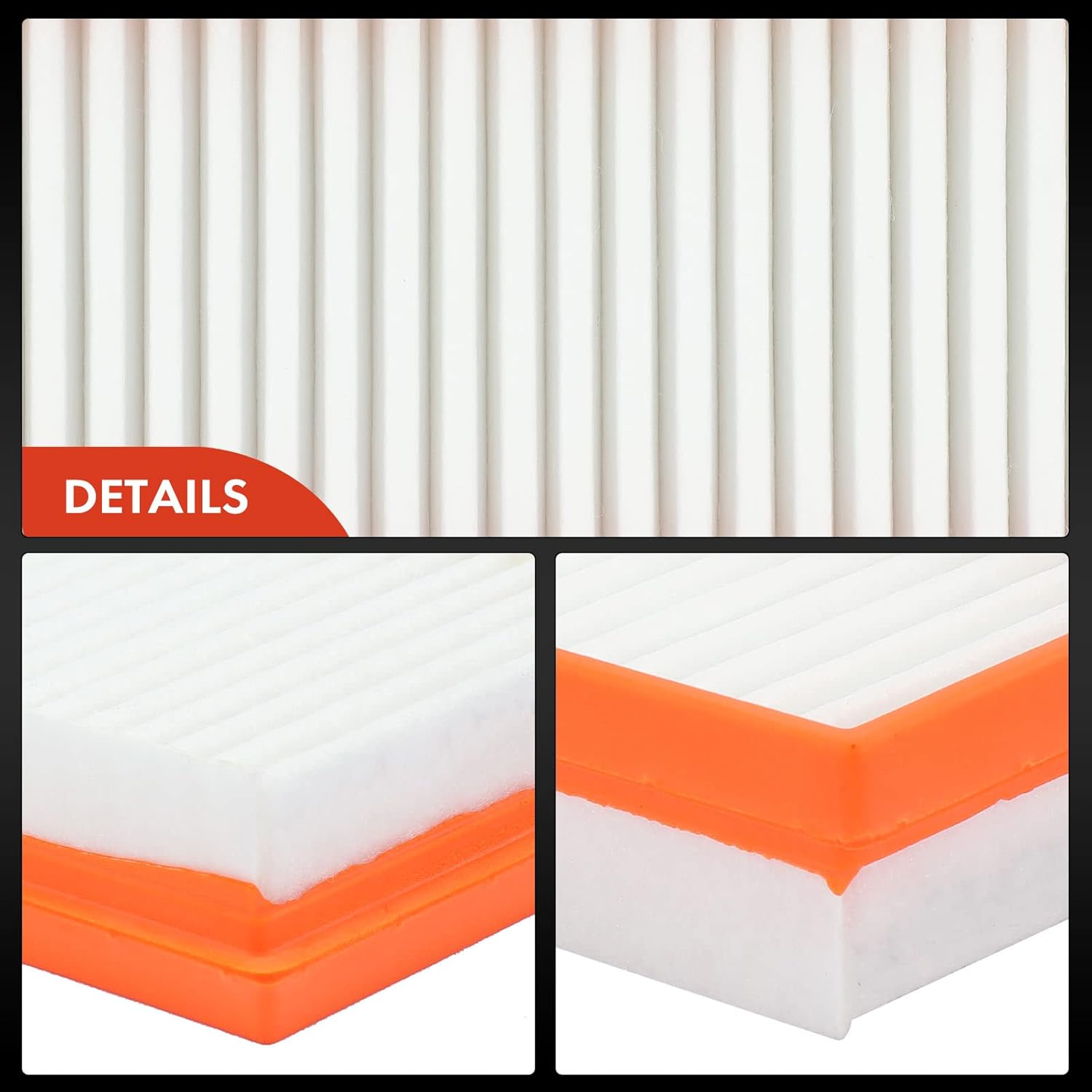 A-Premium Filtro de aire de motor compatible con Smart Fortwo 2008-2015, L3 1.3L, panel flexible, repuesto # A0010940301