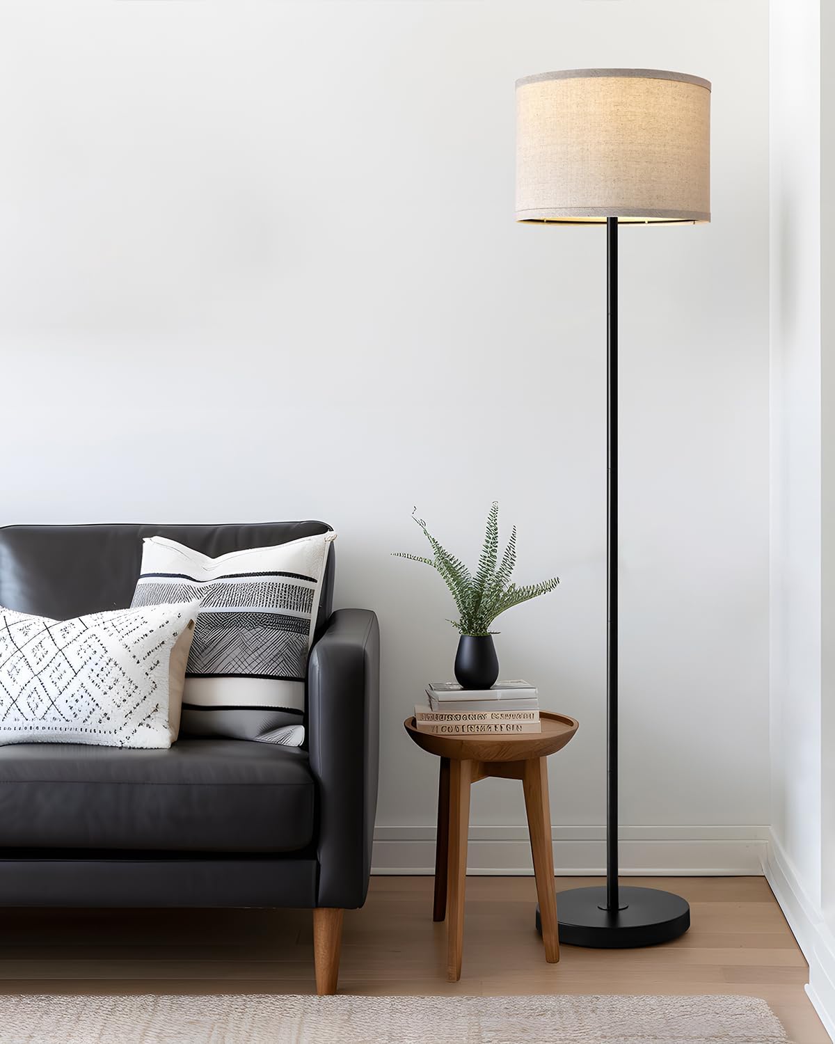 Oneach Lámpara de pie industrial de granja de 61 pulgadas para sala de estar, lámpara de pie rústica para sala de estar, dormitorio, lámparas altas
