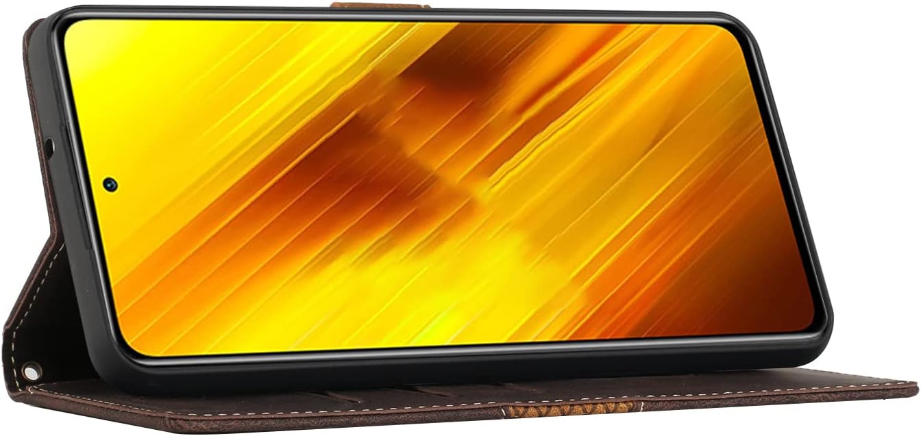 Compatible con Xiaomi Poco X3X3 NFCX3 Pro, negocios, ajuste delgado, moderno, casual, con tapa de piel, tarjetero magnético, para Xiaomi Poco X3X3