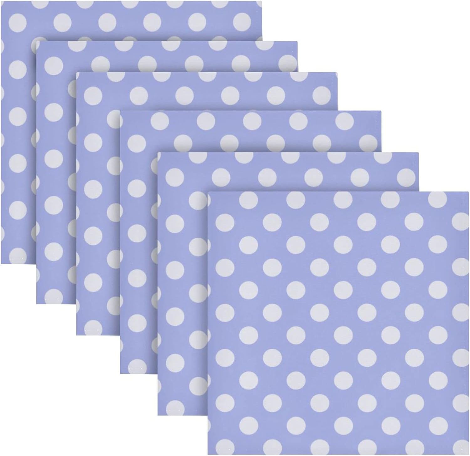 Burbuja Juego de 6 servilletas de tela de lunares morados, 20 x 20 pulgadas, lavables, decorativas, para cenas familiares, bodas, fiestas, granja