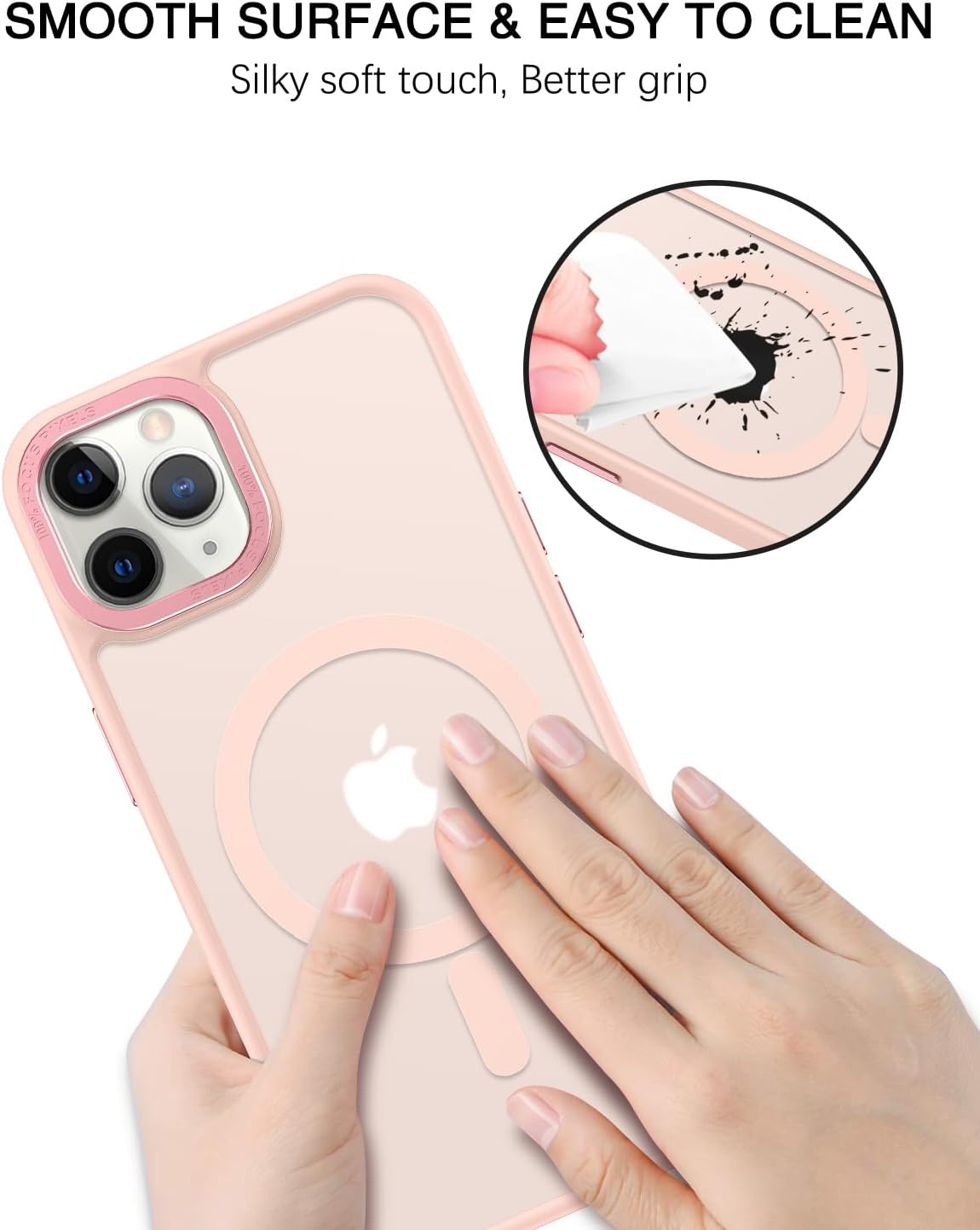 BENTOBEN Funda magnética para iPhone 11 Pro Max, iPhone 11 Pro Max compatible con MagSafe translúcida mate a prueba de golpes para mujeres, hombres