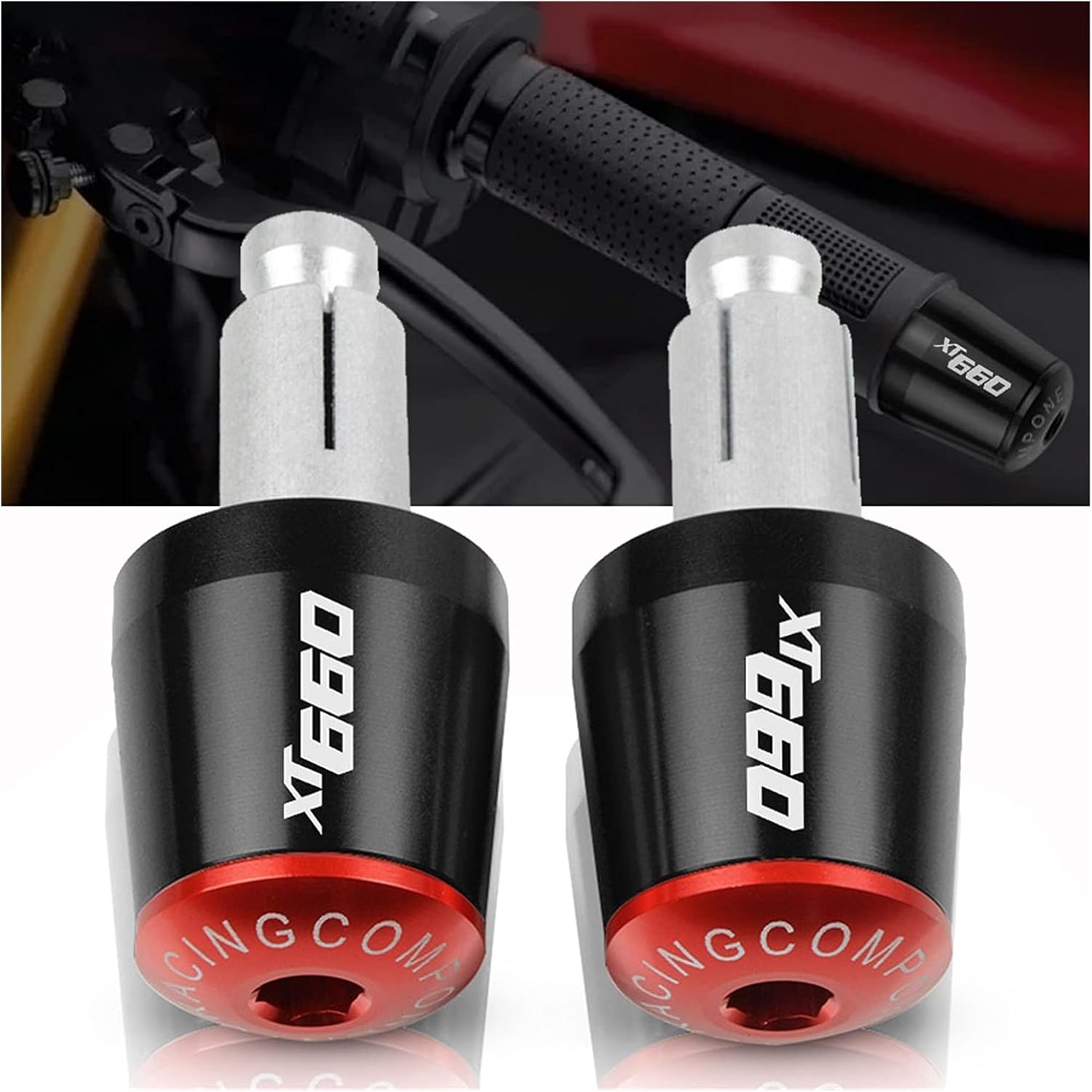 Handlebar Plug 22mm Motorcycle Handlebars Grips Ends Bar Ends Handlebars Caps for YAMA-&HA XT660 X XT660X 2004-2017 2005 2006 2007 2008 2009 2010