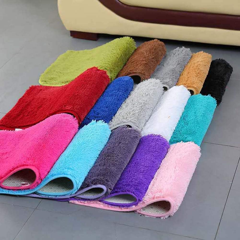 Juego de 3 tapetes de baño para baño, suaves, antideslizantes, suaves, en forma de U, tapete de inodoro y tapa de inodoro, color naranja