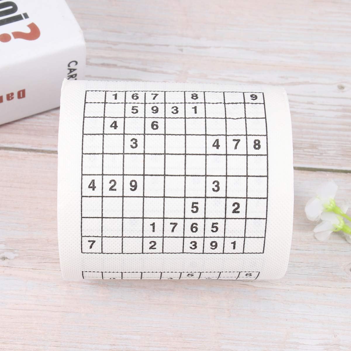 Impreso divertido papel Sudoku papel higiénico baño tejido