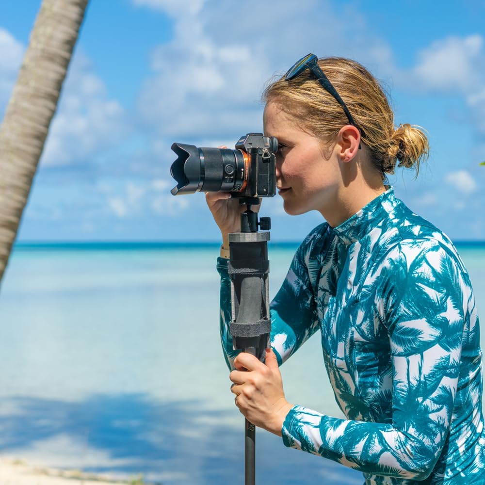 GoPod Soporte para cámara de bastón de trekking – Monopod ultraligero para bastón de senderismo y bastón para uso con DSLR, cámara, teléfono