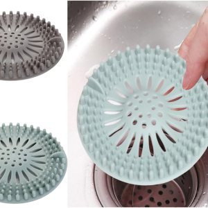 Colector de pelo de silicona para drenaje de ducha, 2 piezas (negro y azul) Colector de pelo de silicona para drenaje de ducha, 2 piezas (negro y azul)