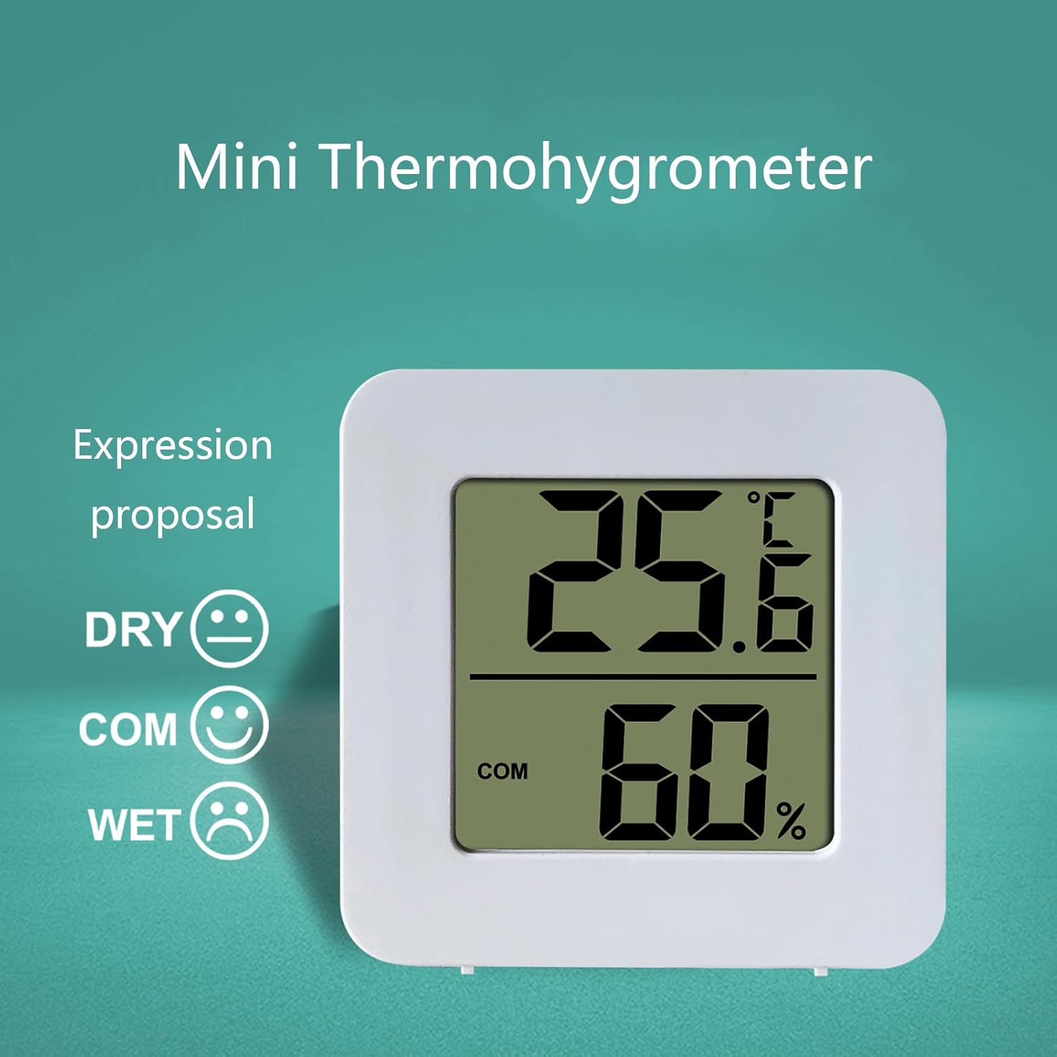 Termómetro digital LCD higrómetro interior habitación electrónica temperatura humedad medidor sensor medidor estación meteorológica