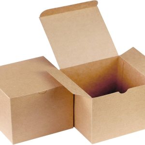 Xxcxpark 30 cajas de regalo de papel kraft marrón de 5 x 5 x 3.5 pulgadas, caja de embalaje de regalo de papel kraft con tapa para manualidades, Xxcxpark 30 cajas de regalo de papel kraft marrón de 5 x 5 x 3.5 pulgadas, caja de embalaje de regalo de papel kraft con tapa para manualidades,